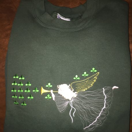 Angel Sweatshirt Dark Green 80% Cotton 20% Polyester