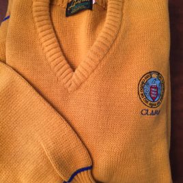 County V-Neck Sweater Clare – Gold (Medium Only)