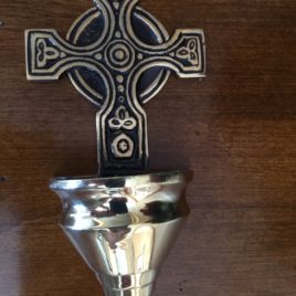 Black Brass Holy Water Font 5.5″