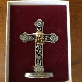 First Holy Communion Cross “Bless My Granddaughter” 3.5″