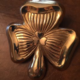 Shamrock Brass Door Knocker 4″