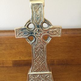 Free Standing Brass Celtic Cross 6.75″