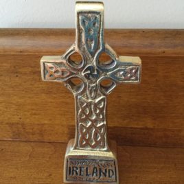 Free Standing Brass Celtic Cross 5″