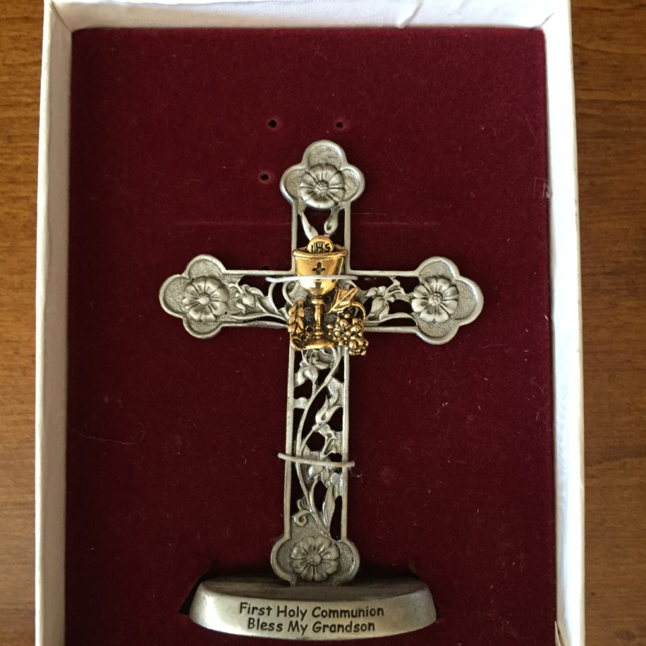 First holy communion cross bless my grandson 3 5 kitty s irish gifts