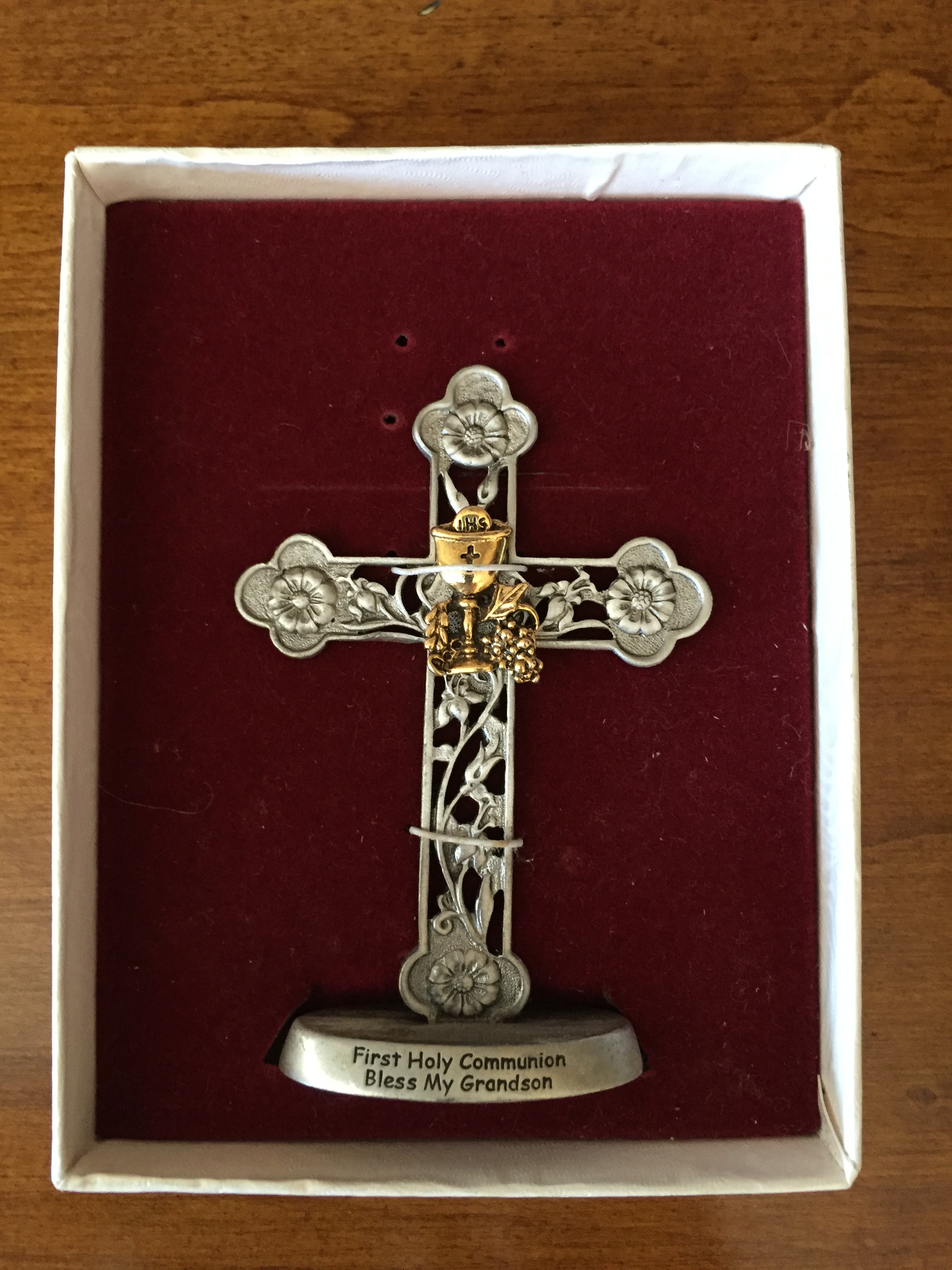 First holy communion cross bless my grandson 3 5 kitty s irish gifts