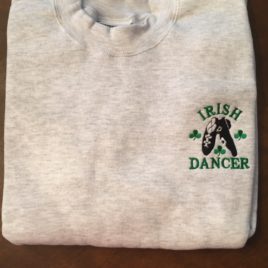 Sweatshirt Adult Gray Irish Dancer (Small Only)