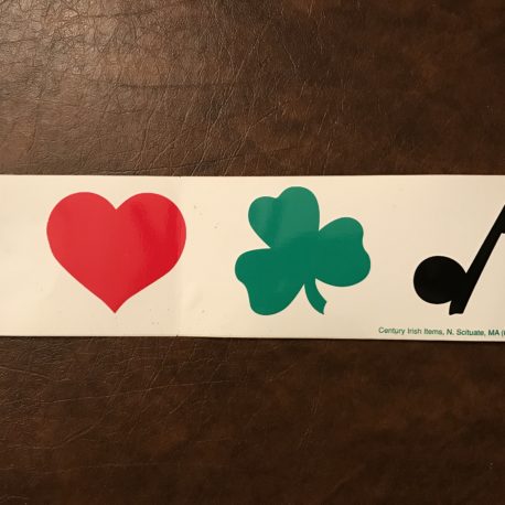 Bumper Sticker I Love Irish Music