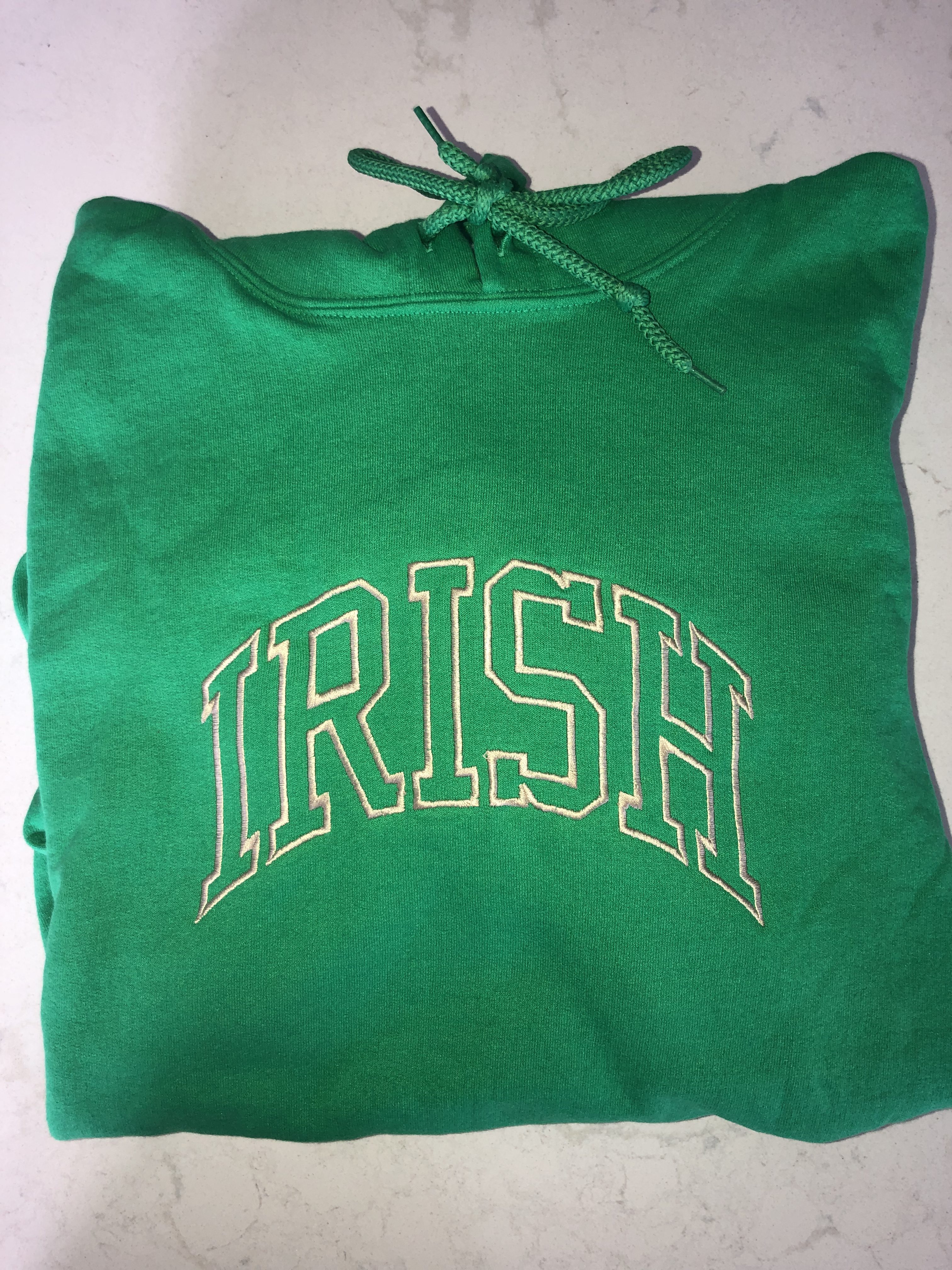 “Irish”Green Hooded Sweatshirt Large Only – Kitty's Irish Gifts