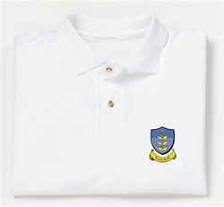 Irish County Coat- of-Arms Sportshirt White (All Cotton)